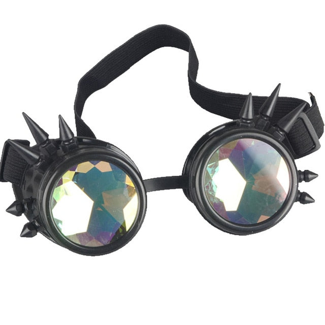 Hot New Men Women Welding Goggles Gothic Steampunk Cosplay Antique Spikes Vintage Glasses Eyewear-2