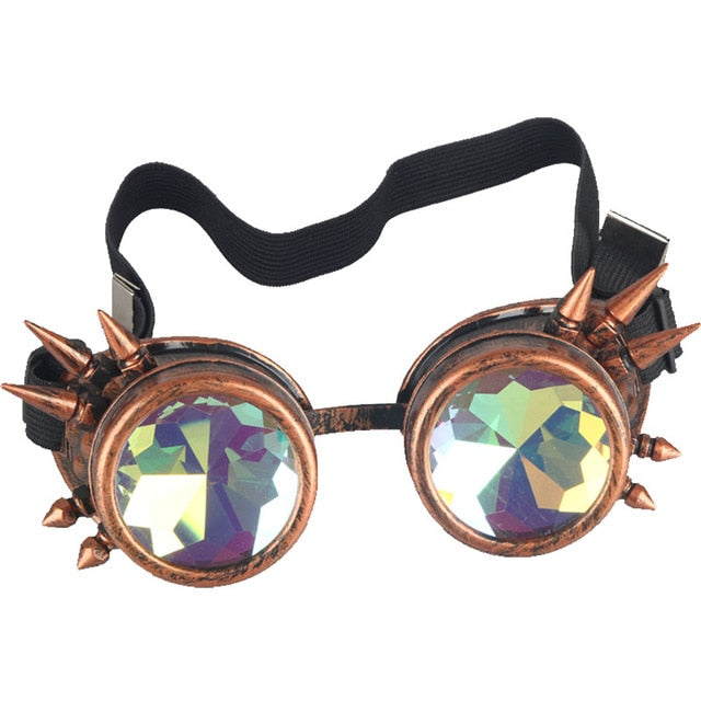 Hot New Men Women Welding Goggles Gothic Steampunk Cosplay Antique Spikes Vintage Glasses Eyewear-60