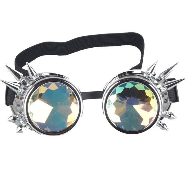 Hot New Men Women Welding Goggles Gothic Steampunk Cosplay Antique Spikes Vintage Glasses Eyewear-4