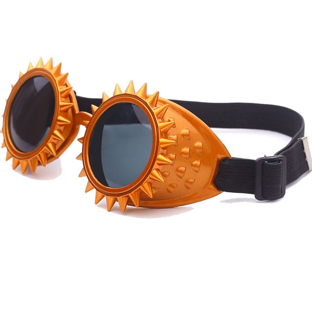 Hot New Men Women Welding Goggles Gothic Steampunk Cosplay Antique Spikes Vintage Glasses Eyewear-31