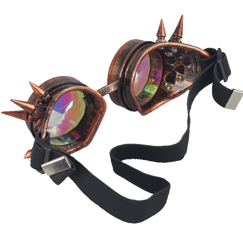 Hot New Men Women Welding Goggles Gothic Steampunk Cosplay Antique Spikes Vintage Glasses Eyewear-59