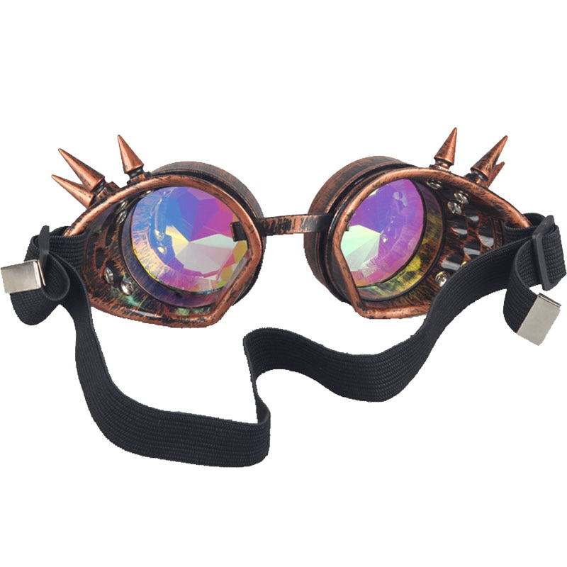 Hot New Men Women Welding Goggles Gothic Steampunk Cosplay Antique Spikes Vintage Glasses Eyewear-42