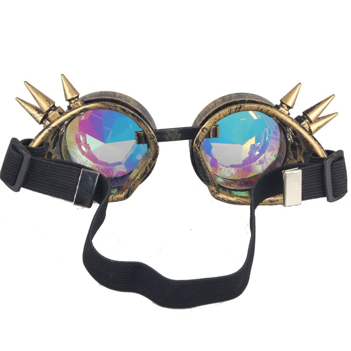 Hot New Men Women Welding Goggles Gothic Steampunk Cosplay Antique Spikes Vintage Glasses Eyewear-58