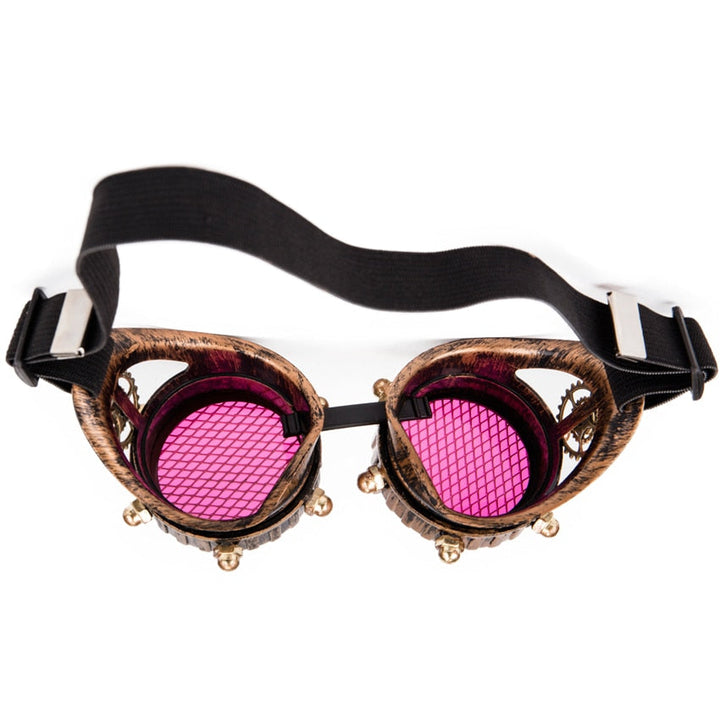 Hot New Men Women Welding Goggles Gothic Steampunk Cosplay Antique Spikes Vintage Glasses Eyewear-45