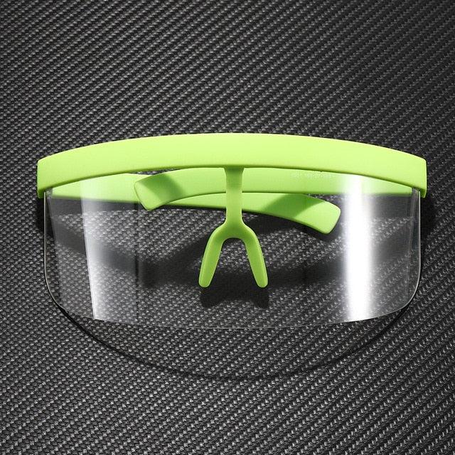 Oversize Shield Visor Mask Sunglasses Men Women One Peice Windproof Glasses Flat Top Hood Nicki Minaj Goggles-20