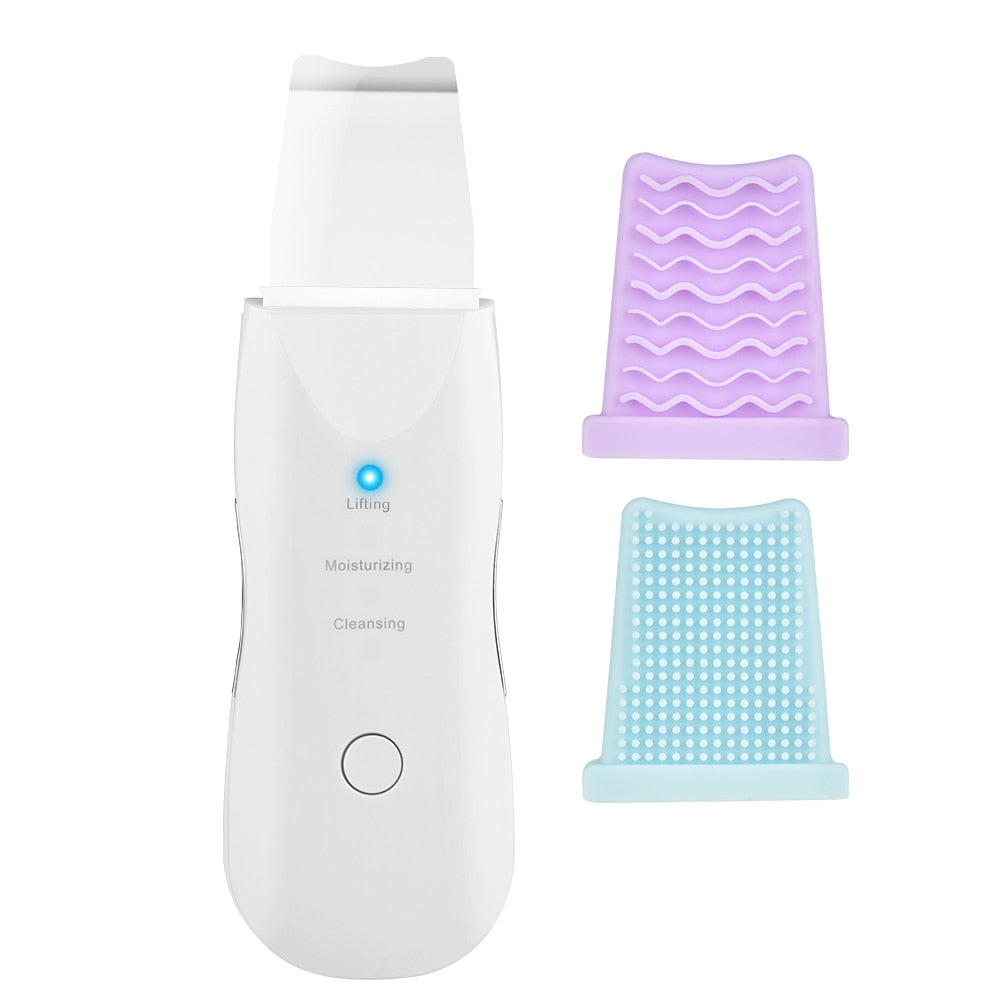 Ultrasonic Skin Scrubber Rechargeable Ion Deep Face Cleaning Vibration Massager Acne Blackhead Removal Cleanser Exfoliating Pore-4
