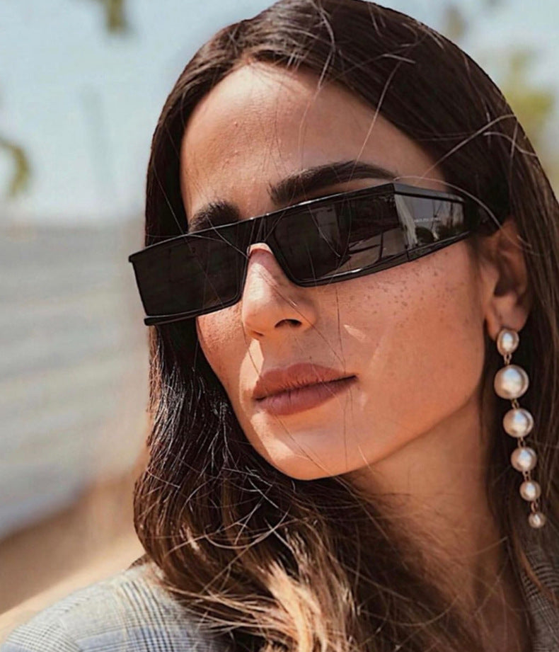 Narrow Rectangle Sunglasses Shades Women Brand Designer Men Vintage Rectangular Frame 90s trendy Sun Glasses-1