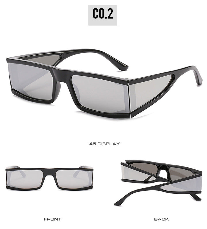 Narrow Rectangle Sunglasses Shades Women Brand Designer Men Vintage Rectangular Frame 90s trendy Sun Glasses-15