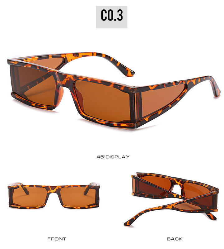 Narrow Rectangle Sunglasses Shades Women Brand Designer Men Vintage Rectangular Frame 90s trendy Sun Glasses-17