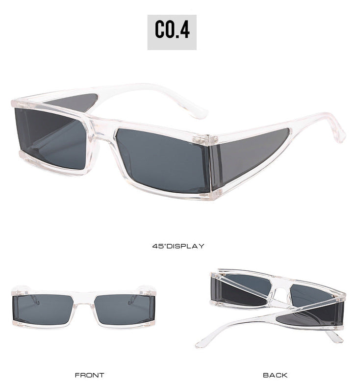 Narrow Rectangle Sunglasses Shades Women Brand Designer Men Vintage Rectangular Frame 90s trendy Sun Glasses-14