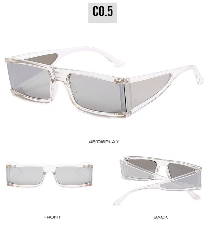 Narrow Rectangle Sunglasses Shades Women Brand Designer Men Vintage Rectangular Frame 90s trendy Sun Glasses-16