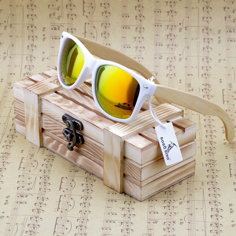 Unisex Bamboo Sunglasses New Fashion Women Wooden Polarized Sun Glasses Clear Color Men Eyewears Party Gifts Dropship-5