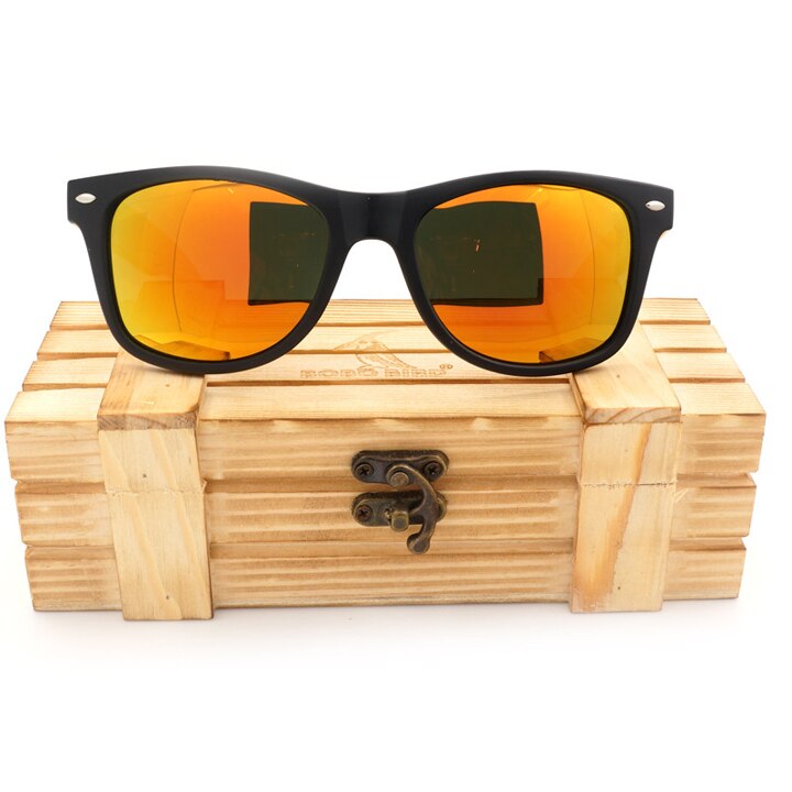 Unisex Bamboo Sunglasses New Fashion Women Wooden Polarized Sun Glasses Clear Color Men Eyewears Party Gifts Dropship-25