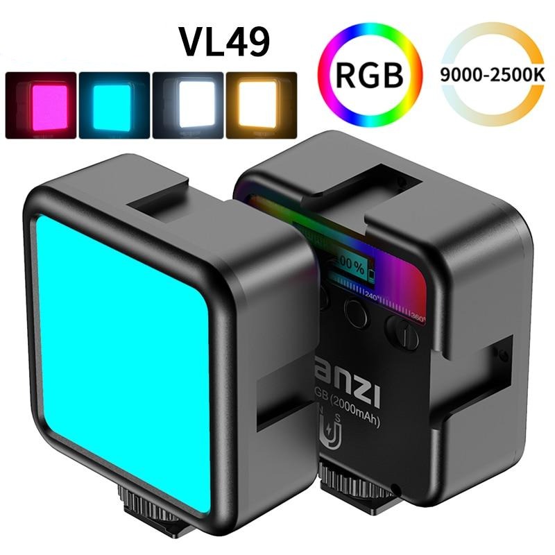 Mini RGB LED Video Light 2700K-9000K On Camera Fill Light Photography Lighting Pocket Live Tiktok Vlog Light lamp-0
