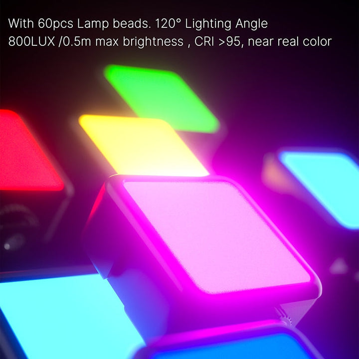 Mini RGB LED Video Light 2700K-9000K On Camera Fill Light Photography Lighting Pocket Live Tiktok Vlog Light lamp-18
