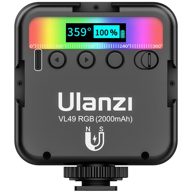 Mini RGB LED Video Light 2700K-9000K On Camera Fill Light Photography Lighting Pocket Live Tiktok Vlog Light lamp-2