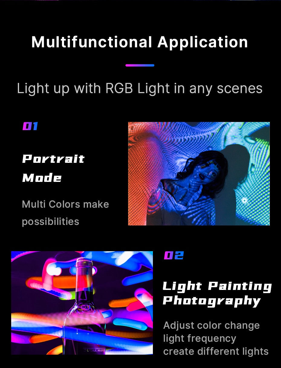 Mini RGB LED Video Light 2700K-9000K On Camera Fill Light Photography Lighting Pocket Live Tiktok Vlog Light lamp-6