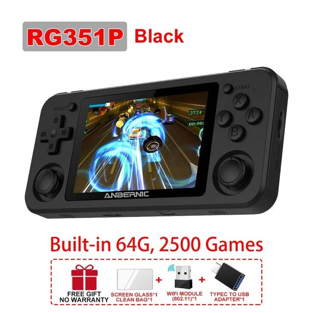 RG351M Retro Video Game Console Aluminum Alloy Shell RG351P 2500 Game Portable Console RG351 Handheld Game Player-6