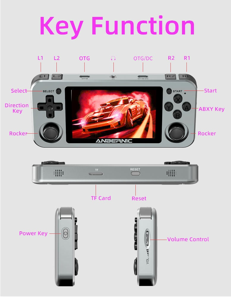 RG351M Retro Video Game Console Aluminum Alloy Shell RG351P 2500 Game Portable Console RG351 Handheld Game Player-23