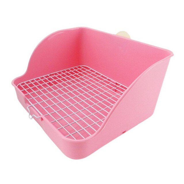 Pet Cat Rabbit Hamster Small Animal Pee Toilet Potty Bowl Corner Clean Litter Trays-2