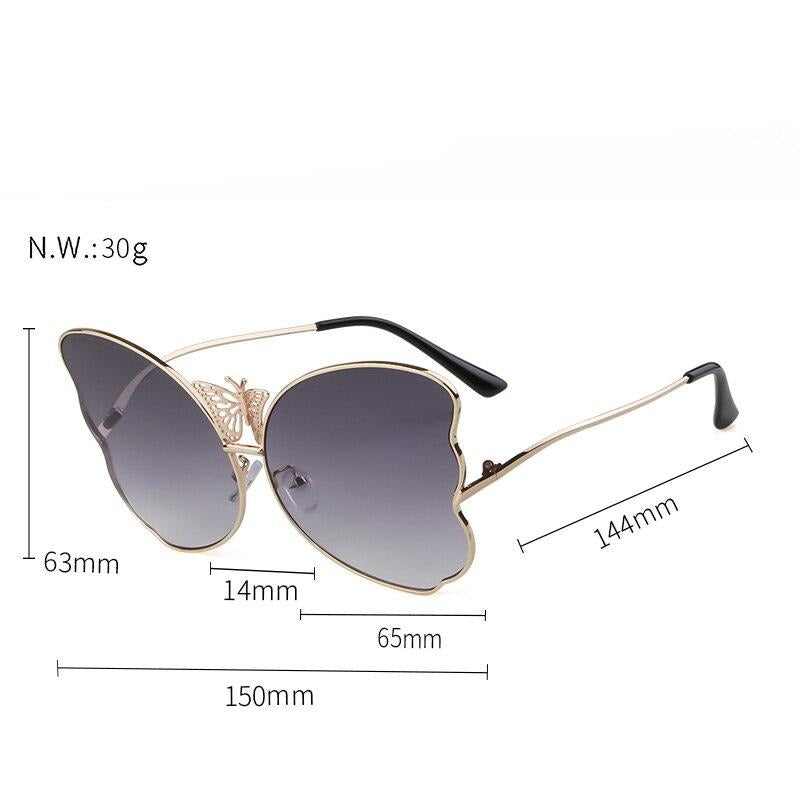 Fashion butterfly sunglasses women luxury brand designer pink vintage oversized sun glasses shades for women-19