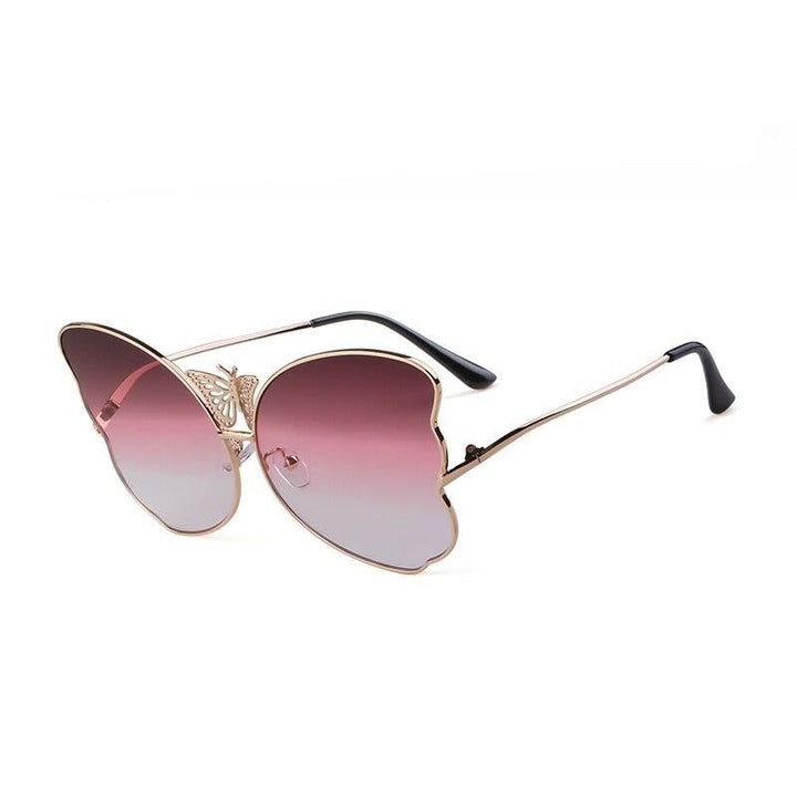 Fashion butterfly sunglasses women luxury brand designer pink vintage oversized sun glasses shades for women-15