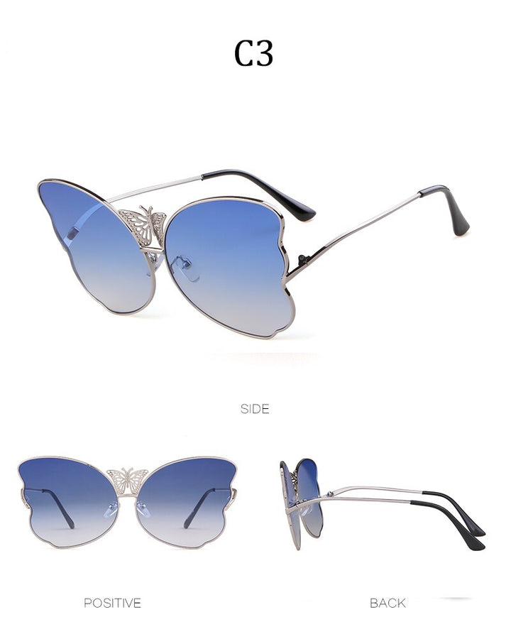 Fashion butterfly sunglasses women luxury brand designer pink vintage oversized sun glasses shades for women-5