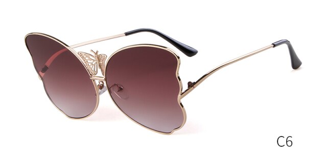 Fashion butterfly sunglasses women luxury brand designer pink vintage oversized sun glasses shades for women-14