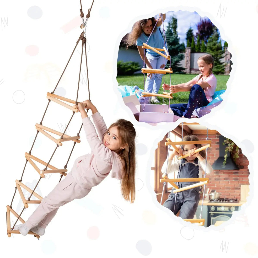 Triangle rope ladder for kids-0