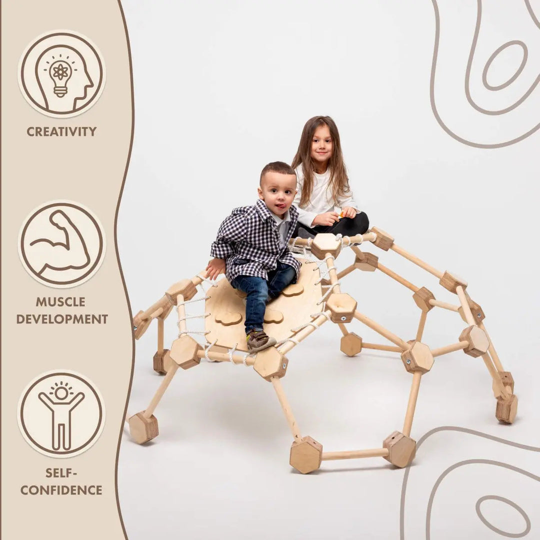 Wooden Climbing Frame Geodome / Climbing Dome for Kids 2-6 y.o.-3