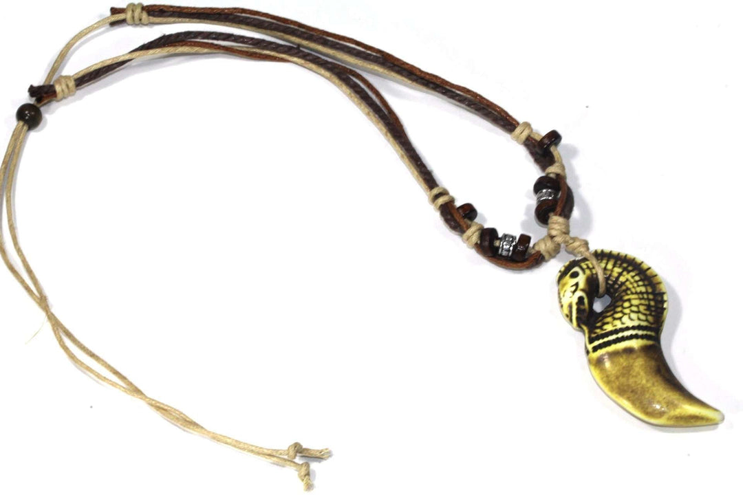 Tribal Serpent Head Boho Style Necklace-0