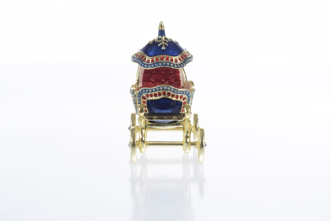 Limited Edition 1 of 250 Blue Faberge Royal Carriage Trinket Box-3