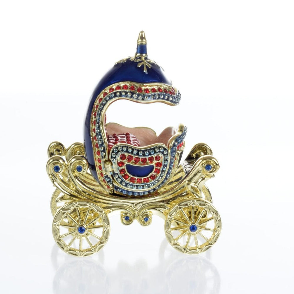 Limited Edition 1 of 250 Blue Faberge Royal Carriage Trinket Box-1