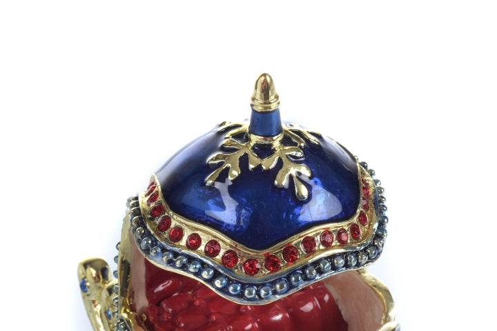 Limited Edition 1 of 250 Blue Faberge Royal Carriage Trinket Box-2