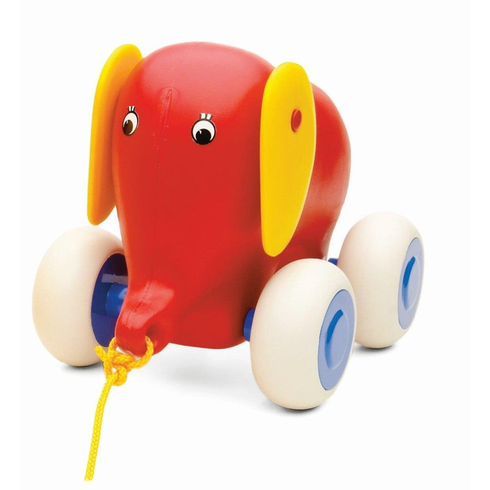 Viking Toys Pull toy elephant, 14cm, 1312-red_elephant-0