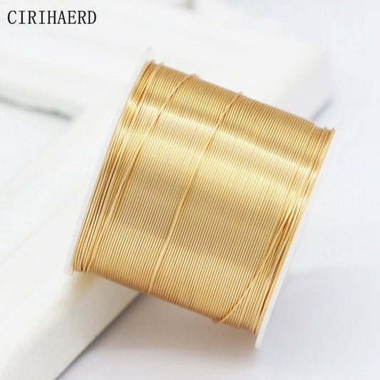 14K Real Gold Plated Copper Wire For DIY Handmade Jewelry