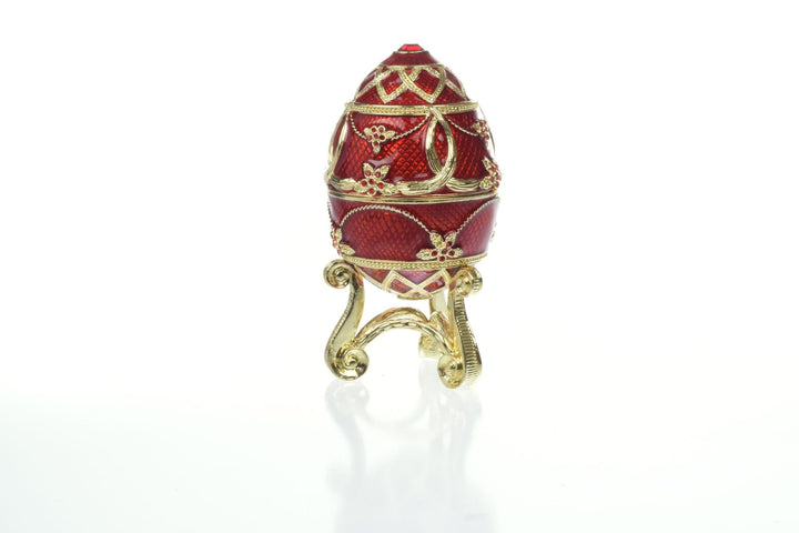 Red Easter Egg with flower vase-4