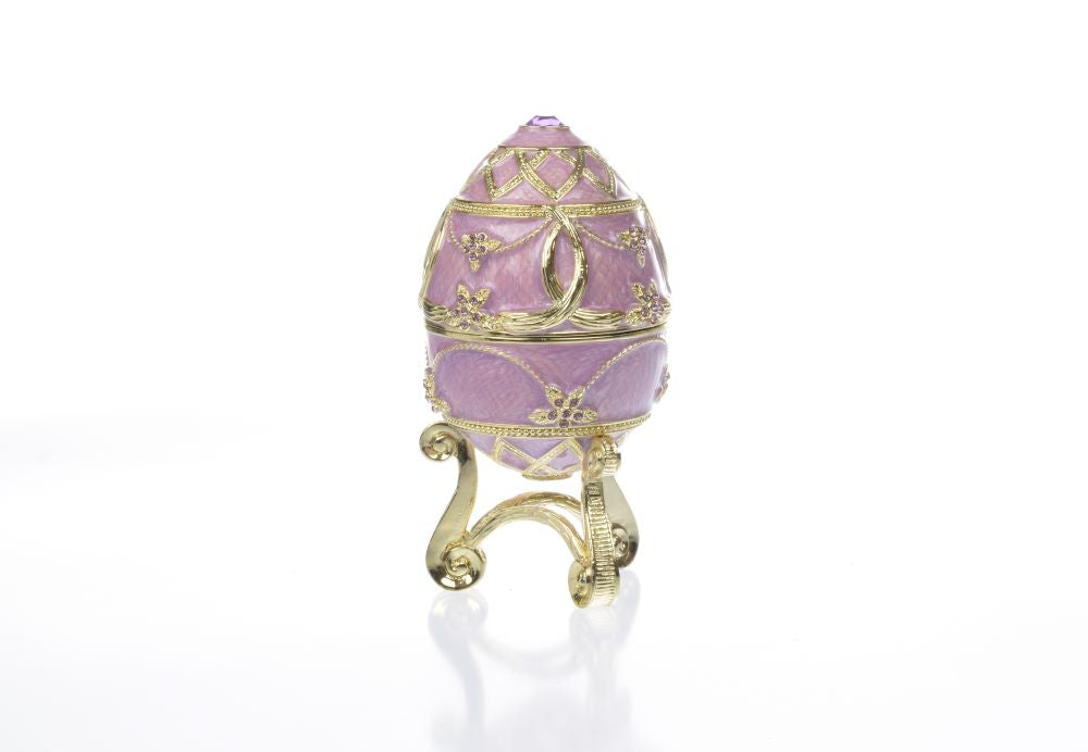 Purple Easter Egg with flower vase-2