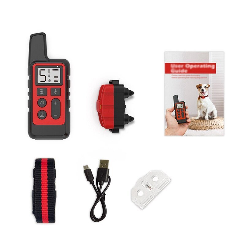 1PC Remote Control Electric Dog Training Collar Pet Remote Control Waterproof Rechargeable Pet Dog Bark Collar-8