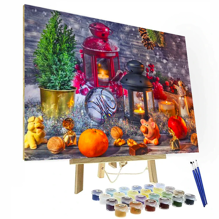 Christmas Lanterns Paint By Numbers Painting Kit-0