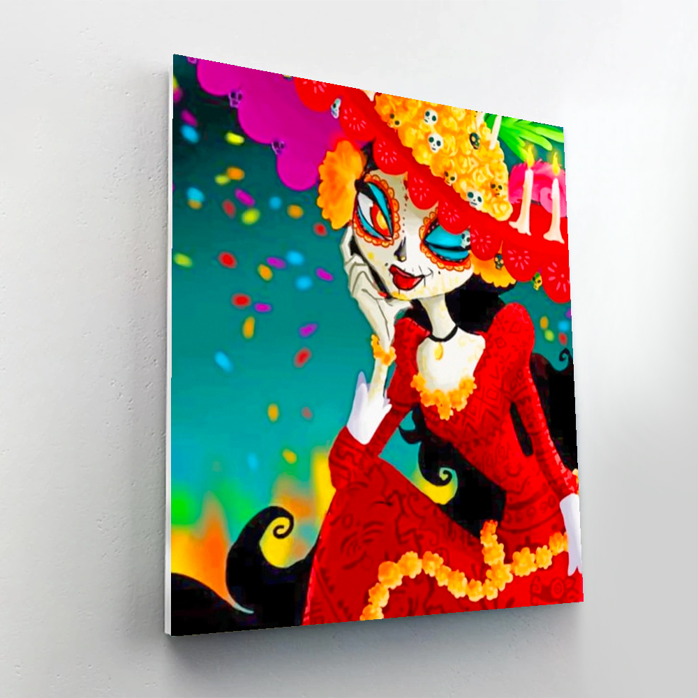 ARTISTRY RACK Sugar Skull Lady Paint-By-Numbers Painting Kit