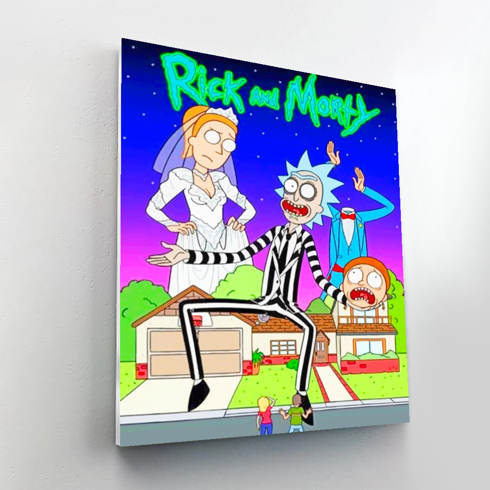 ARTISTRY RACK Beetlejuice Rick And Morty Paint-By-Numbers Painting Kit