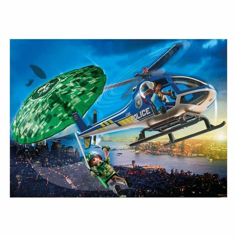 Playset  City Action Police helicopter: Parachute Chase Playmobil 70569 (19 pcs)-1