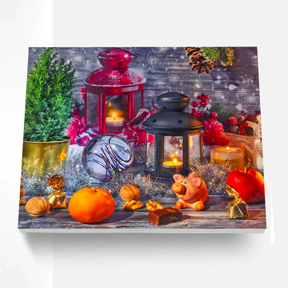 Christmas Lanterns Paint By Numbers Painting Kit-3