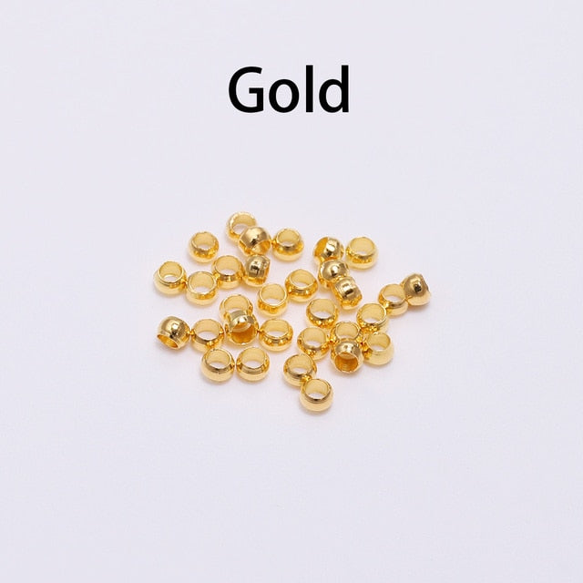 500pc - Copper Crimp End Spacer Beads for Jewelry Making