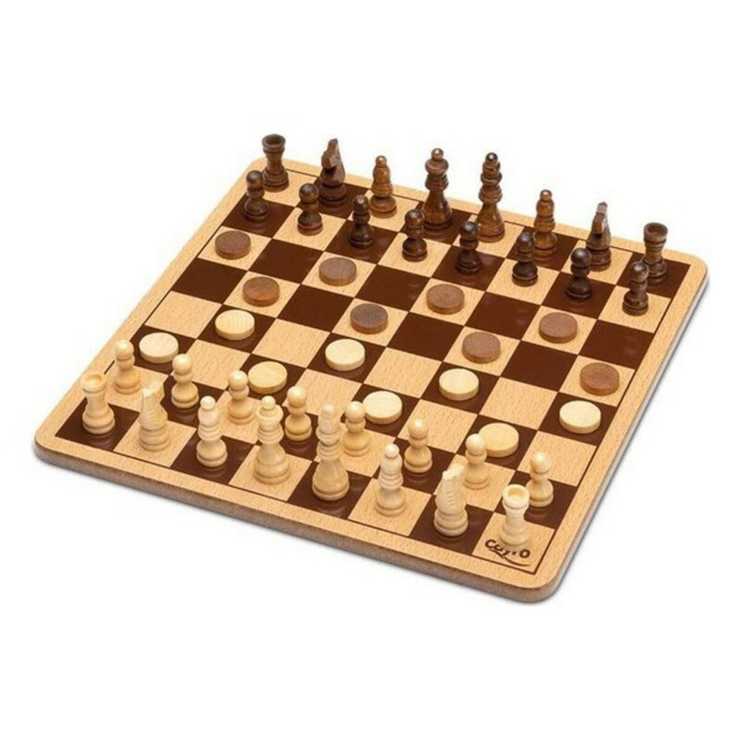 Chess and Checkers Board Cayro Wood-2