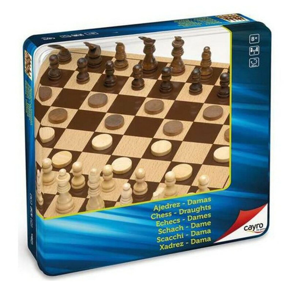 Chess and Checkers Board Cayro Wood-1