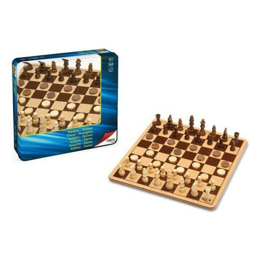 Chess and Checkers Board Cayro Wood-0