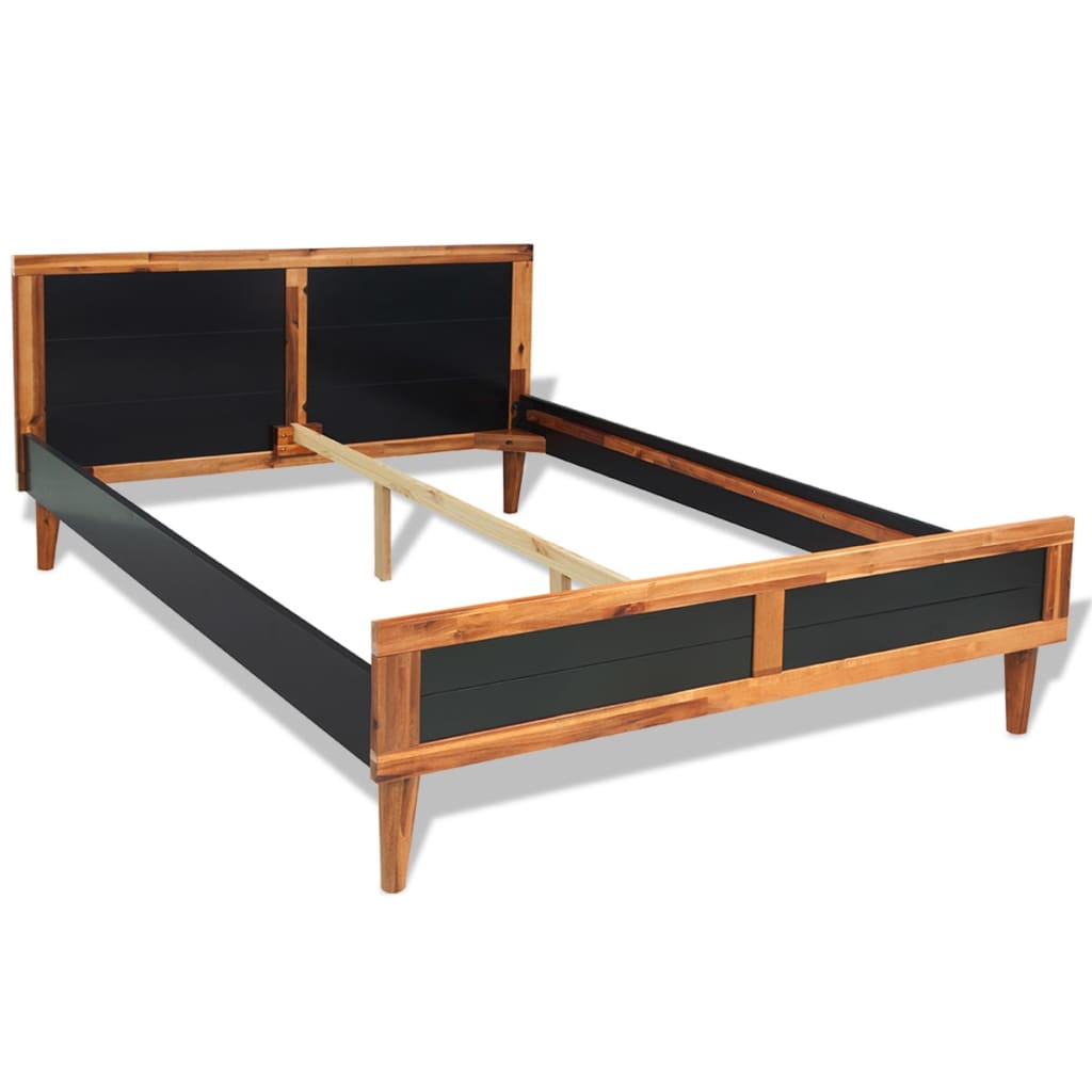 vidaXL Solid Acacia Wood Bed Frame Bedroom Furniture 78.7"x55.1"/78.7"x70.9"-0