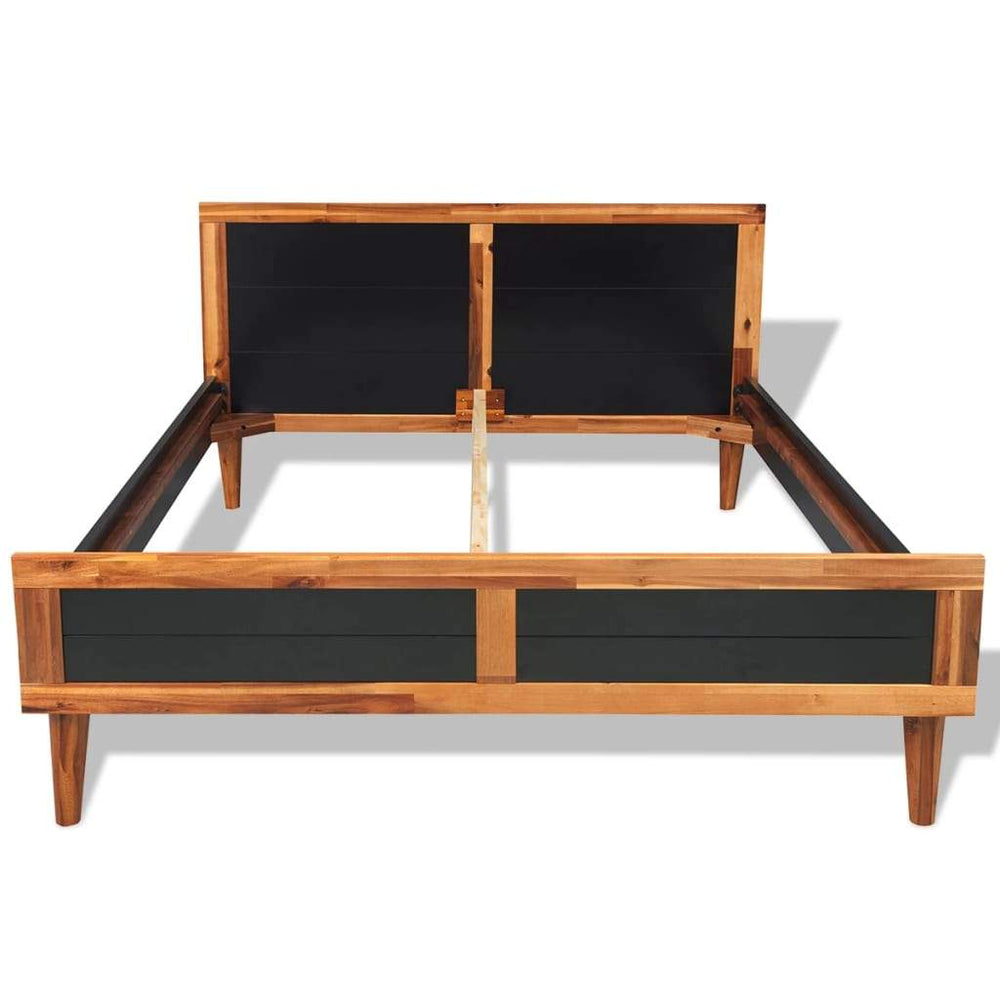 vidaXL Solid Acacia Wood Bed Frame Bedroom Furniture 78.7"x55.1"/78.7"x70.9"-1